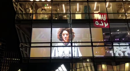 Окно магазина Австралии Адиддас для прозрачного дисплея СИД стекла