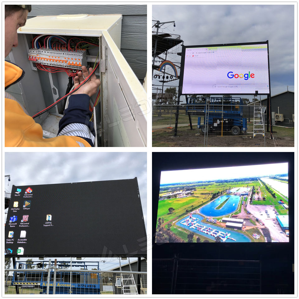 LEDFUL OF6 Outdoor LED Display Installed in the Biggest Cable Park in Australia