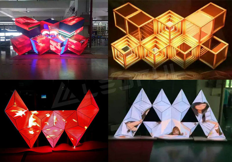 Sphere Cube Triangle Ceiling Tunnel Creative