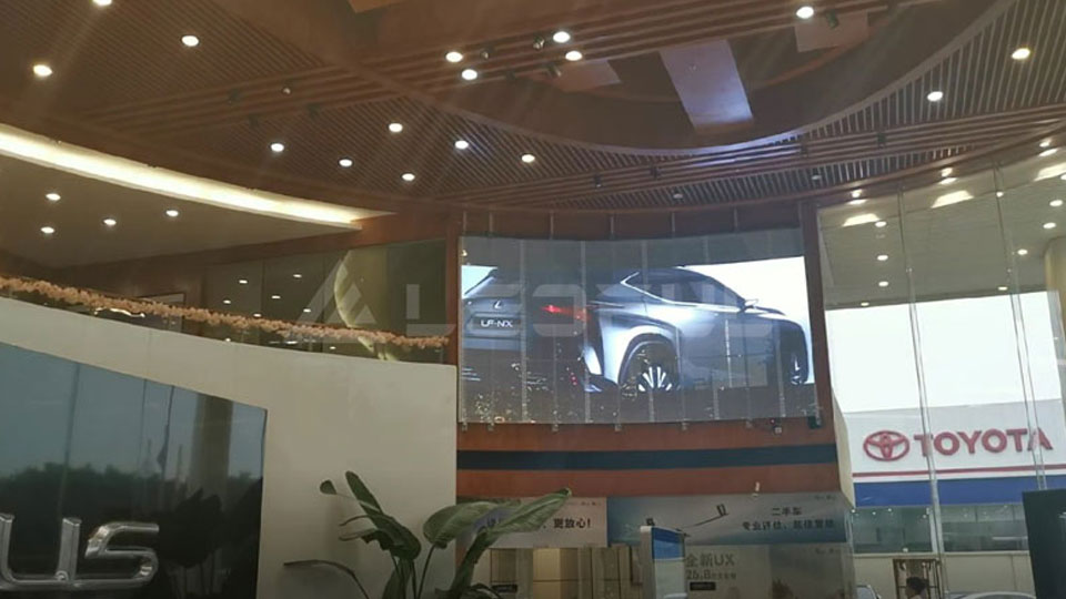 LEDFUL TGC Transparent LED Screen for Car Dealer